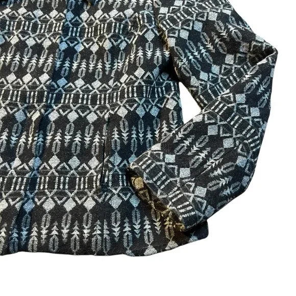 Women's Pendleton 100% Wool Jacquard Pattern Zipper Jacket Coat Blazer - Large - Picture 3 of 15